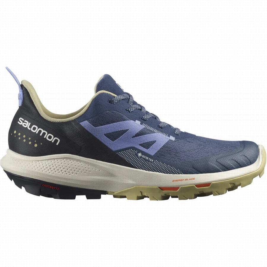 Salomon Outpulse Gore-tex Vandringsskor Dam Blå/Svarta [WCE7965BU]